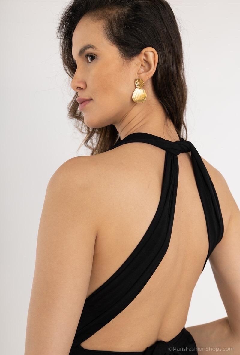 ELBJ10 Bottle Green Wide-Leg Jumpsuit
