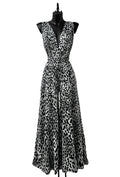 ELBP1 Black Leopard Print Jumpsuit