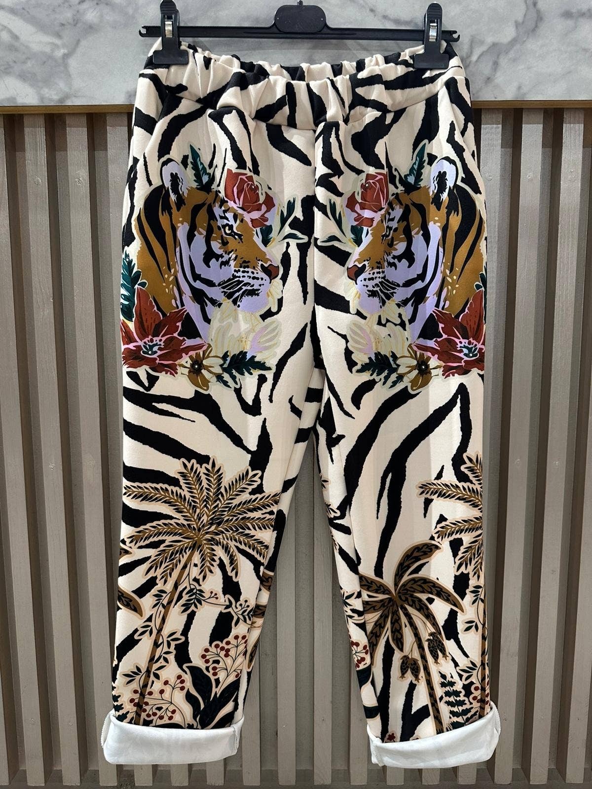 VISWWJT Italian Wild Jungle Tiger Print Sweatpants LOOWIE