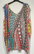 POPL11 PLUS SIZE Sleeveless Abstract Knit Sweater
