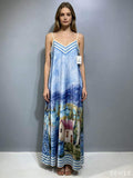 CRSNSB Starry Night Maxi Dress Sky Blue