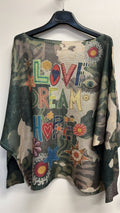 VILC LOVE CAMO Round Neck Knit Printed Sweater LOOWIE