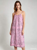 CRBMPK Cotton Bandana Midi Dress Pink
