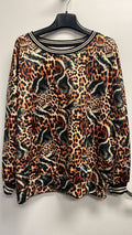 POSW2 Italian Animal Printed Sweatshirt Round Neck LOOWIE