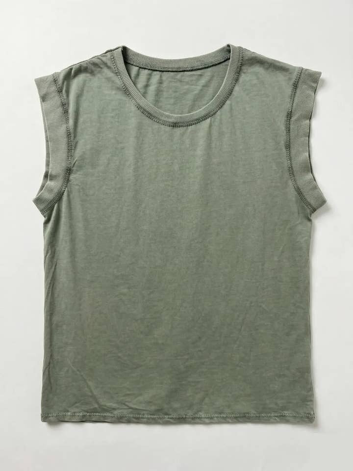 MYWCTTKK Washed Cotton Tank Top Kaki