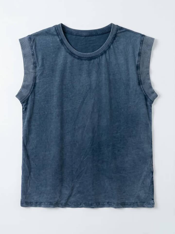 MYWCTTNV Washed Cotton Tank Top Navy