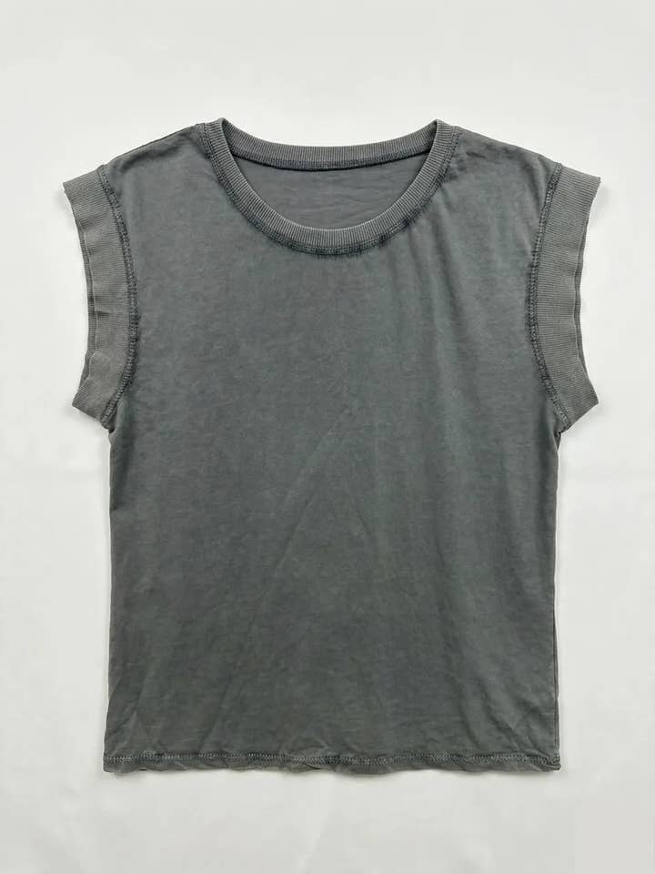 MYWCTTTP Washed Cotton Tank Top Taupe