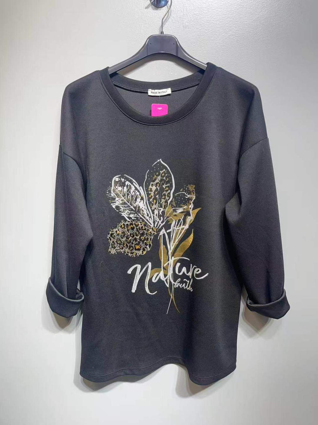 CO29 Black Floral Print Tunic