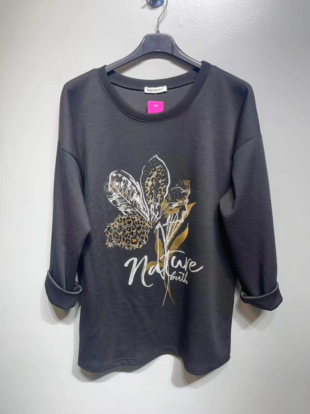CO29 Black Floral Print Tunic