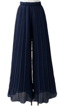 ELPLNA Italian Navy Pleated Wide Legs Pants LOOWIE