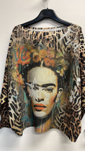 VIFL "FRIDA" Leopard Round Neck Knit Printed Sweater LOOWIE
