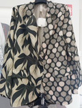 LBL301 One Size Italian Olive Dual-Patterned Abstract Blazer