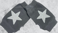 EUST Black Fun Fingerless Gloves w/ Stars LOOWIE