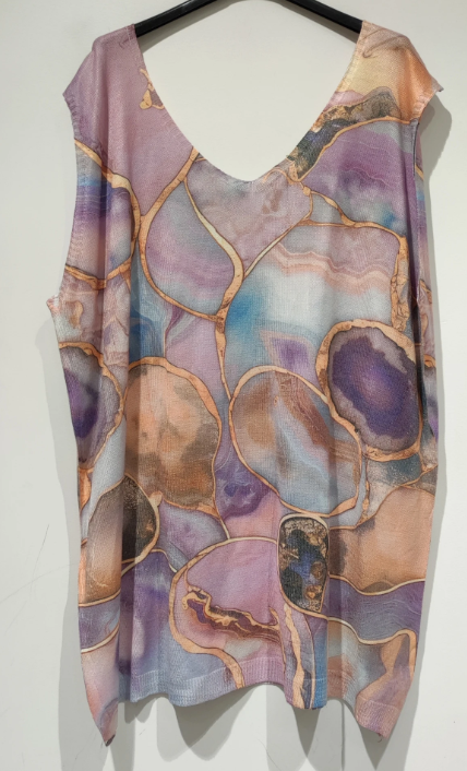 POPL2 PLUS SIZE Sleeveless Abstract Knit Sweater LOOWIE