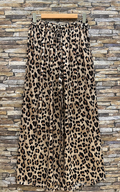 ESSPL Leopard Print Wide-Leg Pants with Pockets Viscose