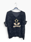 VM100 Black Sequin Amour Sweater