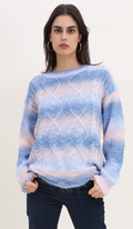 005 Blue Tie-dye Cozy Sweater One Size LOOWIE