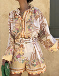 ESTBCSLY Cotton Belted Printed Set Light Yellow
