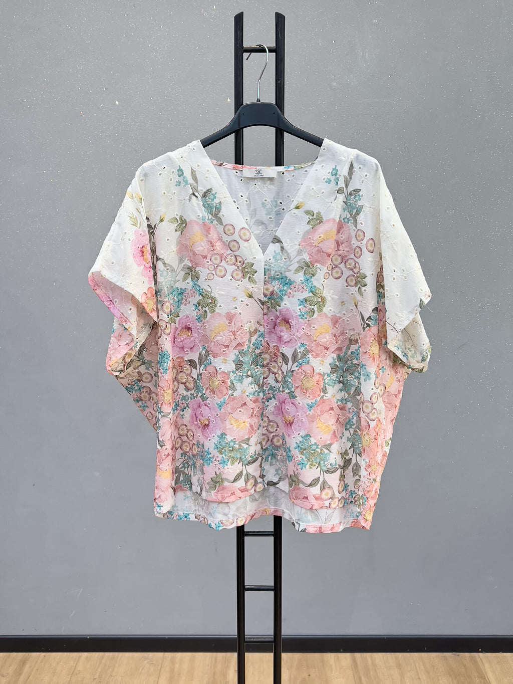 VLEFSBS Cotton Eyelet Floral Set Blush
