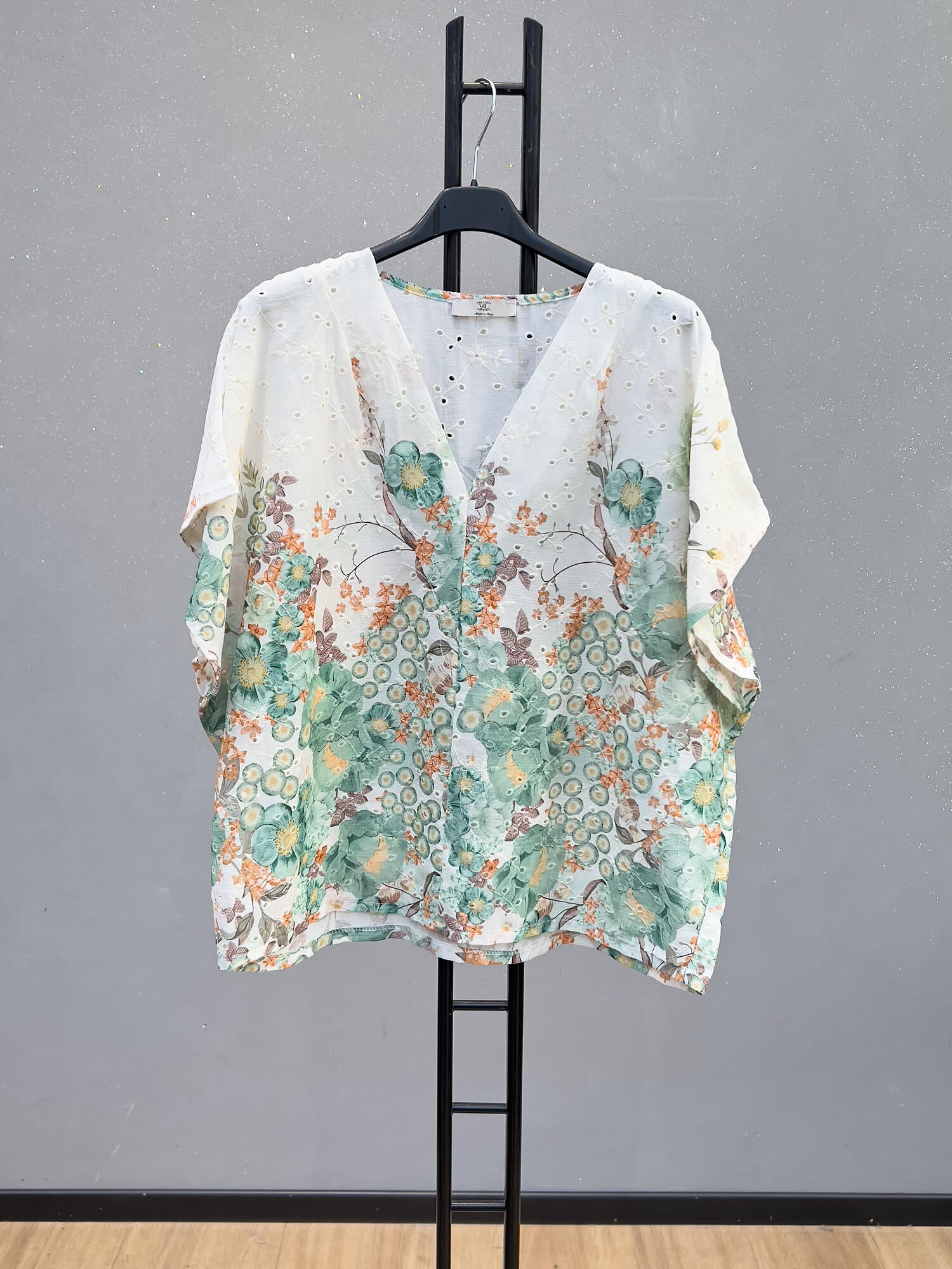 VLEFSWG Cotton Eyelet Floral Set Water Green