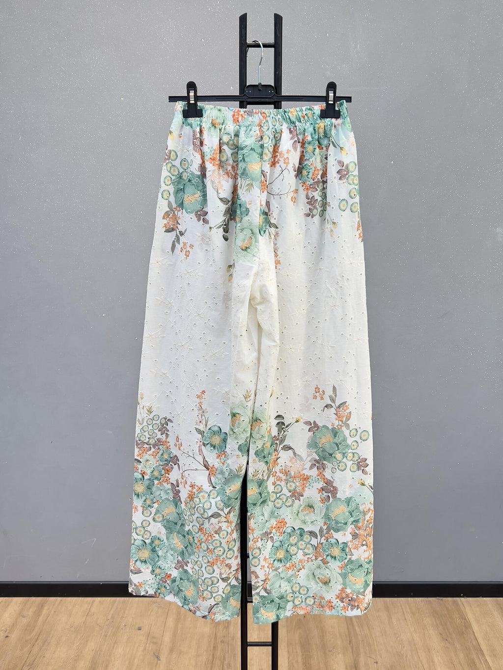 VLEFSWG Cotton Eyelet Floral Set Water Green