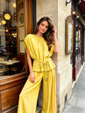 VLSPSYL Modern Spring Summer Set Lemon Yellow