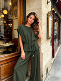 VLSPSKH Modern Spring Summer Set Khaki