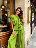 VLSPSAG Modern Spring Summer Set Apple Green