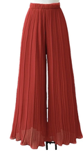 ELPLRU Italian Rust Pleated Wide Legs Pants LOOWIE