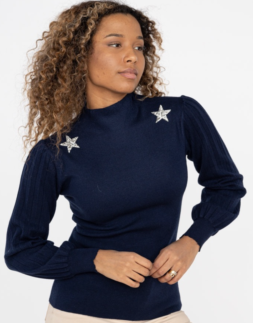 MA8371 Sweater with 2 Stars