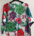 COMULTI Multi Floral Round Knit Printed Sweater LOOWIE