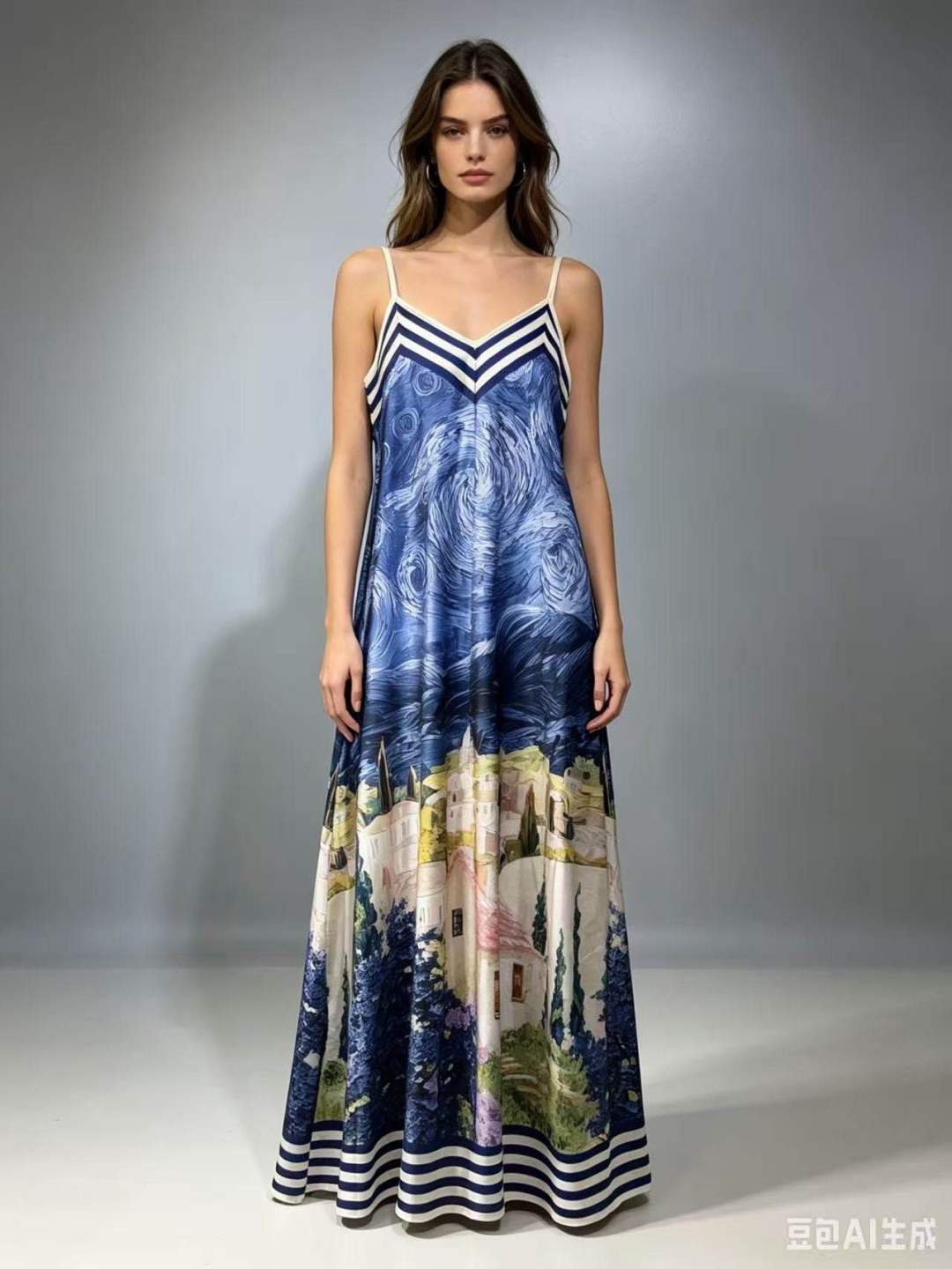 CRSNNV Starry Night Maxi Dress Navy