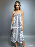 CRBMWH Cotton Bandana Midi Dress White