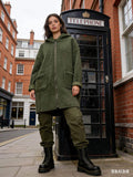 CO48 Khaki Hooded Teddy Coat
