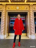 CO42 Red Hooded Teddy Coat