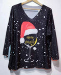 PO7 Italian Cozy Black Christmas Sweater One Size LOOWIE