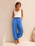 SWBL Linen Balloon Pants Blue