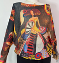ZBX45 One Size Brown Toucan Printed Sweater LOOWIE