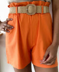 Z92 Summer Orange Italian S/M High Waisted Shorts LOOWIE