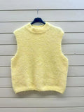 ESTAV7 Light Yellow Alpaca Vest