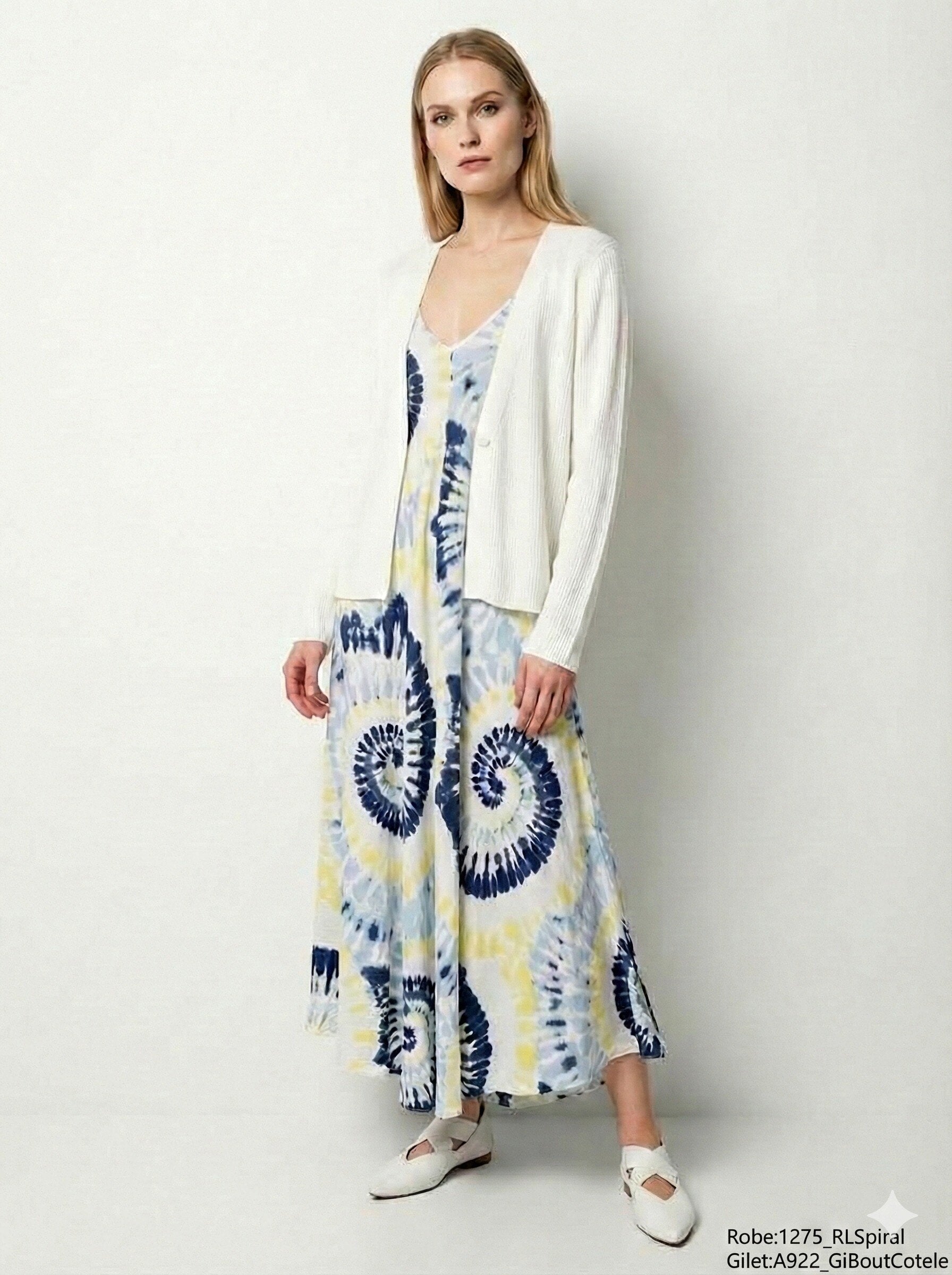 MYRKCBW Ribbed Knit Cardigan with Button T-Shirt White