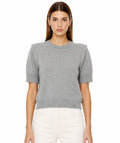 LUSSS3 Grey Structured Shoulder Sweater