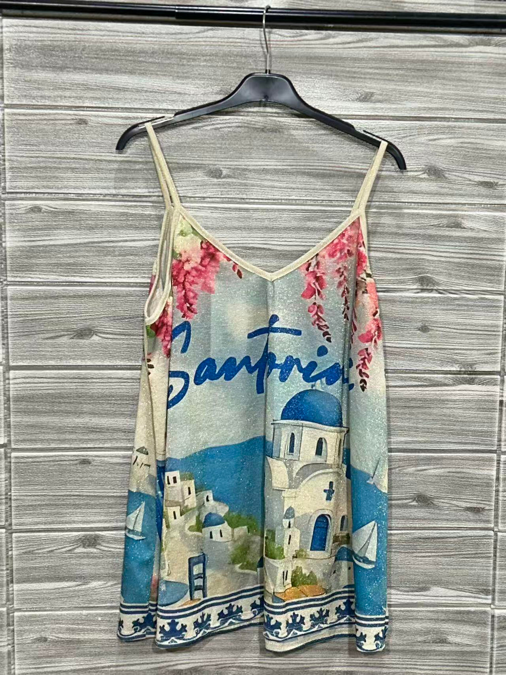 ZOPTSB Printed Top Sky Blue