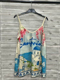ZOPTSB Printed Top Sky Blue