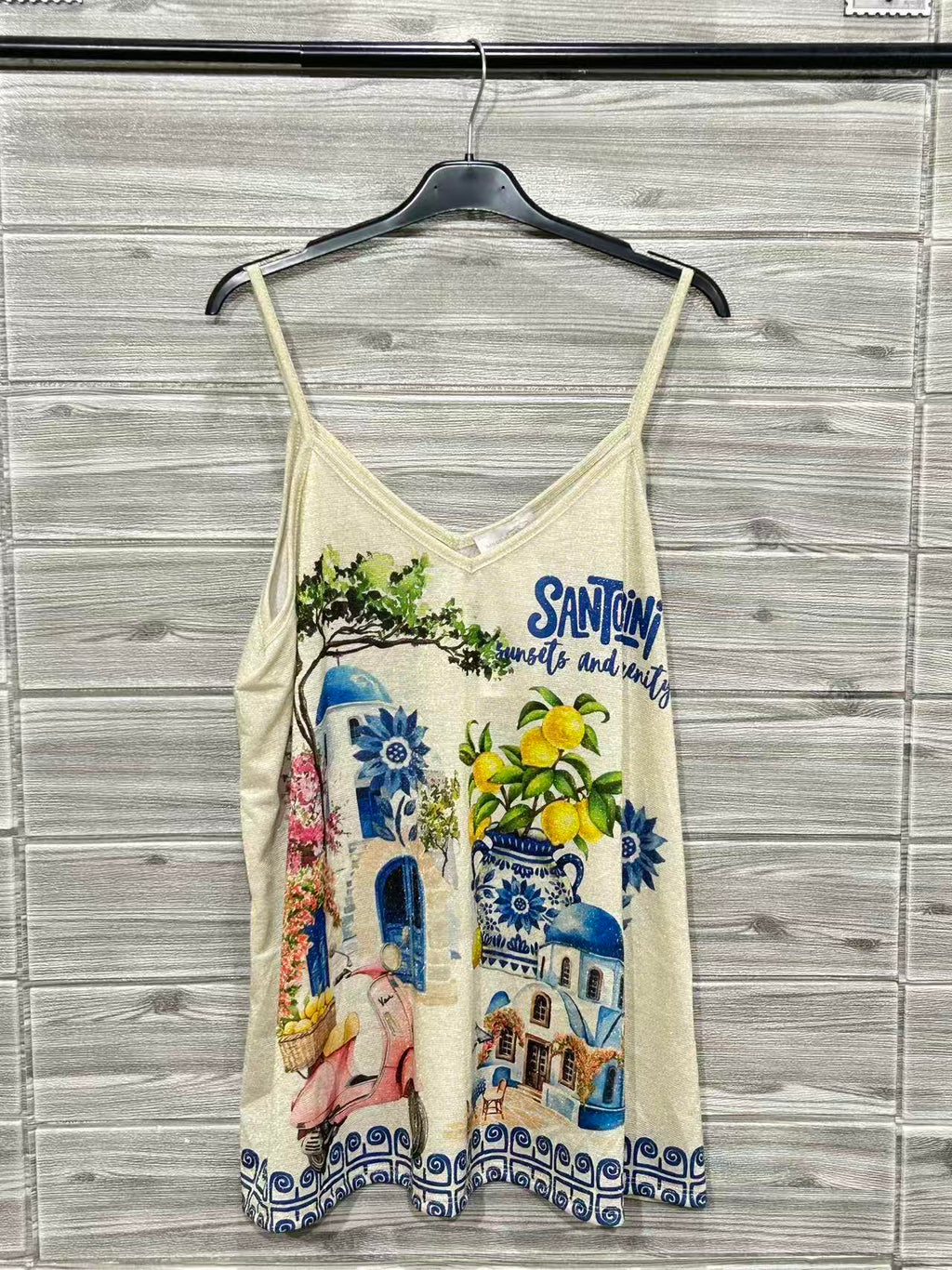 ZOPTRB Printed Top Royal Blue