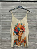 ZOPTE Printed Top Ecru