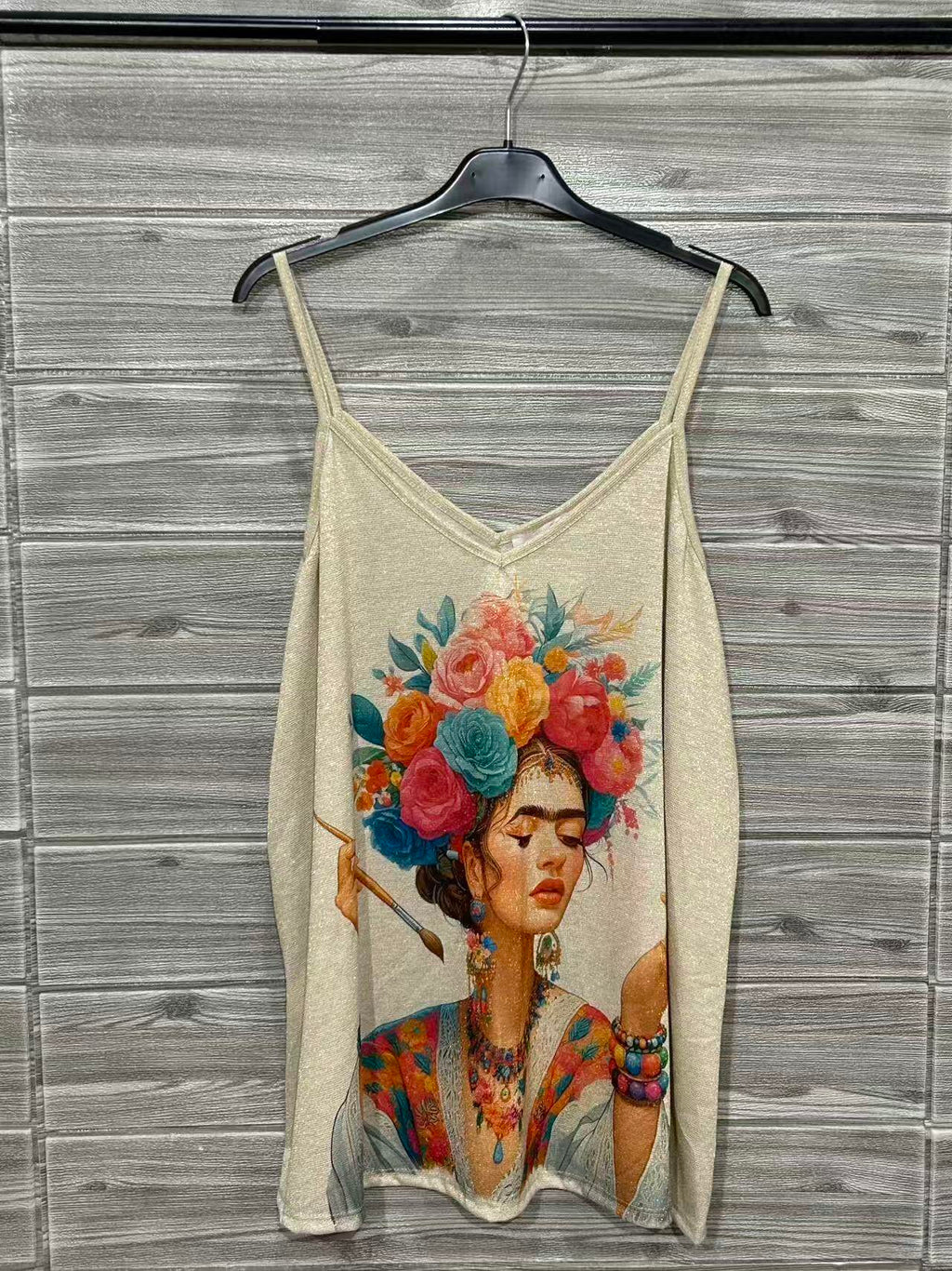 ZOPTE Printed Top Ecru