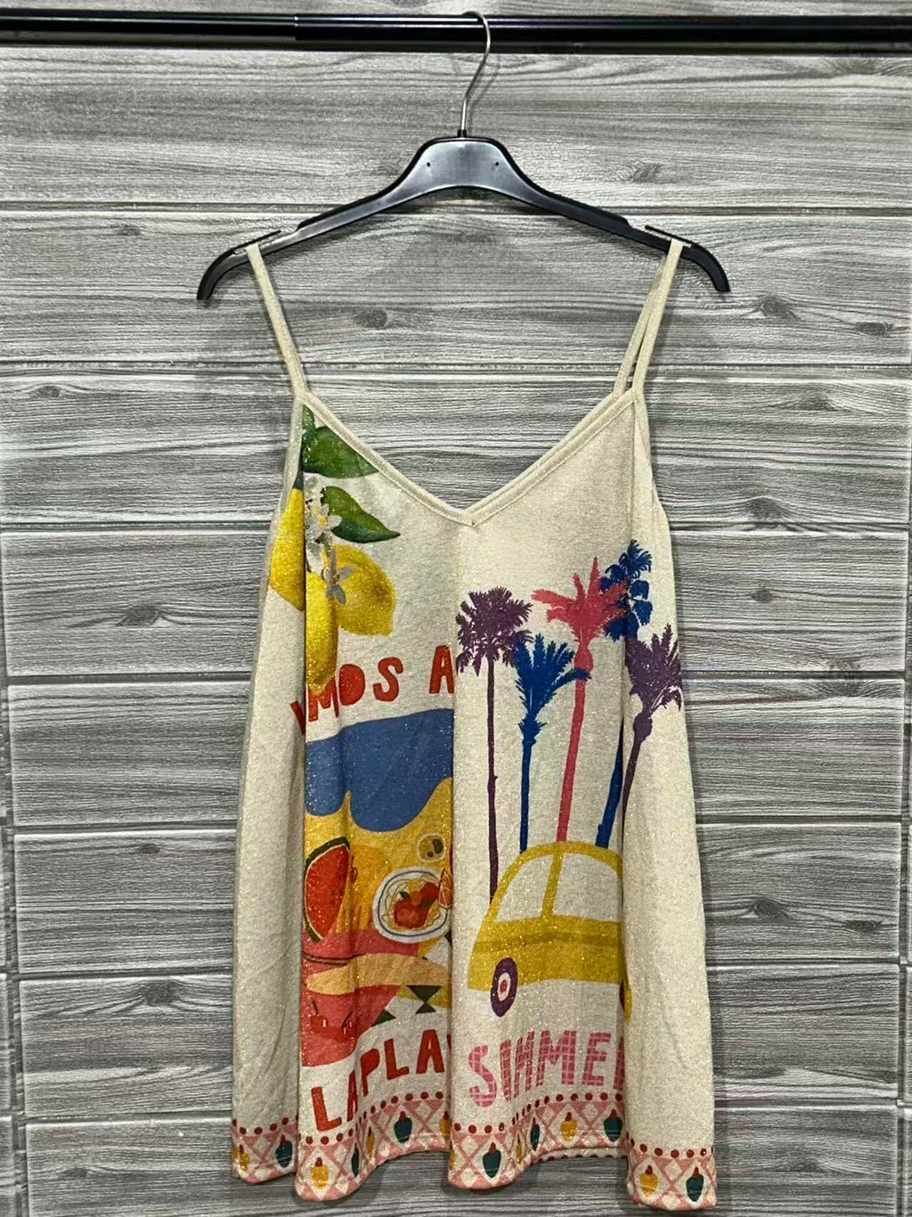 ZOPTY Printed Top Yellow