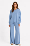 LU18 Denim Oversize Knit Set