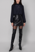 ES169 Navy Lace Blouse